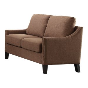48" X 31" X 36" Brown Linen Loveseat