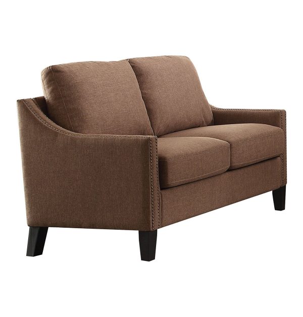48" X 31" X 36" Brown Linen Loveseat - Image 2