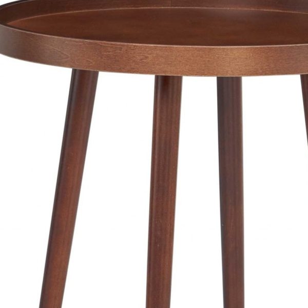 18" X 18" X 19" Walnut Wood Veneer End Table - Image 2