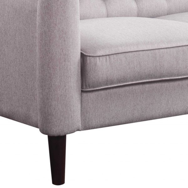 56" X 33" X 37" Cream Fabric Loveseat - Image 2