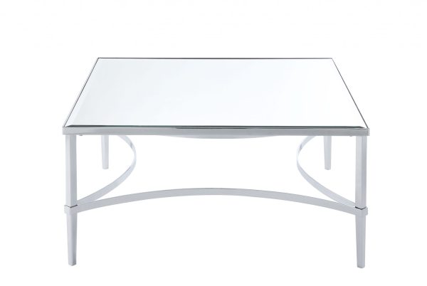 36" X 36" X 18" Chrome And Mirrored Coffee Table - Image 2