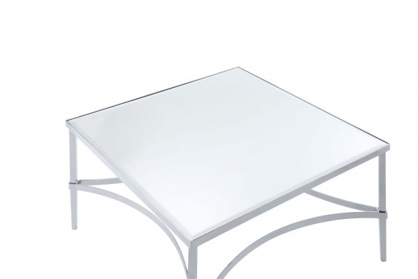 36" X 36" X 18" Chrome And Mirrored Coffee Table - Image 3