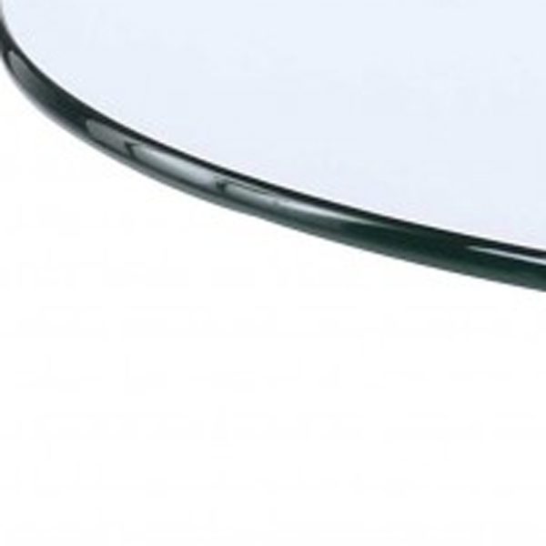 34" X 34" X 18" Gold Clear Acrylic And Clear Glass Coffee Table - Image 2
