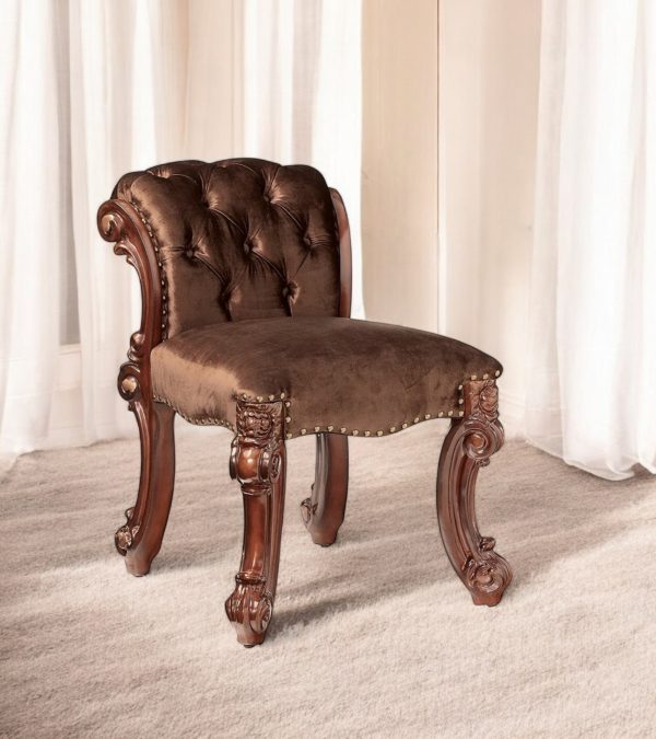 18" Solid Manufactured Wood and Fabric Bar Chair - Image 2