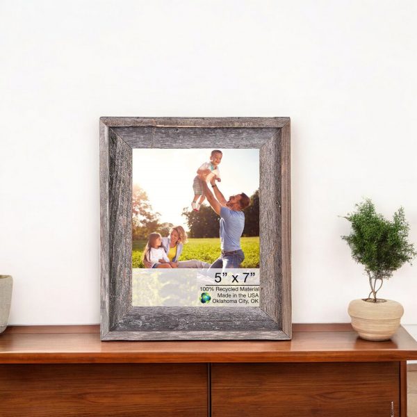 5" X 7" Natural Weathered Gray Picture Frame - Image 2
