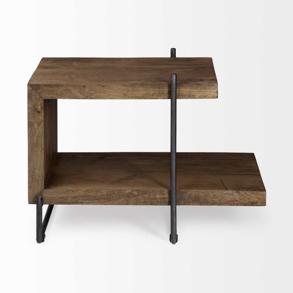 22" Brown Solid Wood Square End Table - Image 3