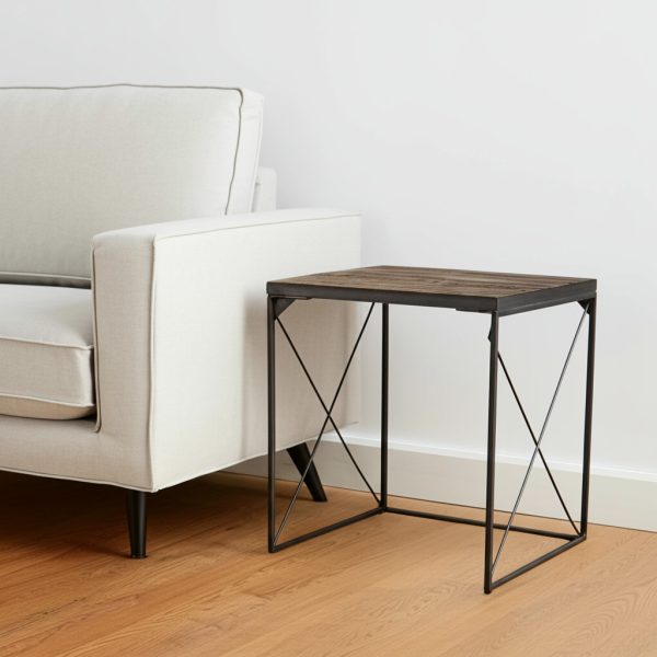 23" Brown Solid Wood Square End Table - Image 2