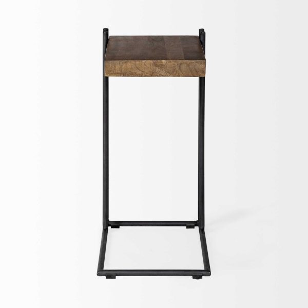 27" Brown Solid Wood Square End Table - Image 3