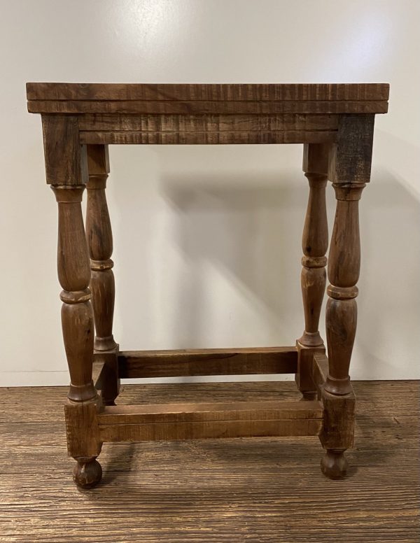 Modern Farmhouse Narrow Solid Wood End Table - Image 3