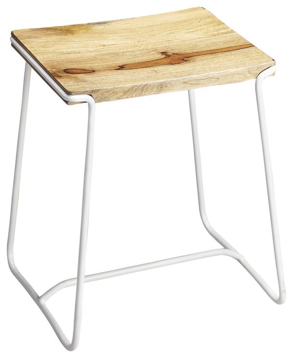 22" Brown Iron Backless Bar Chair - Image 2