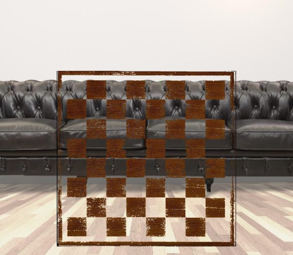 29" Brown and Dark Brown Wood Square Coffee Table With Drawer - Image 2