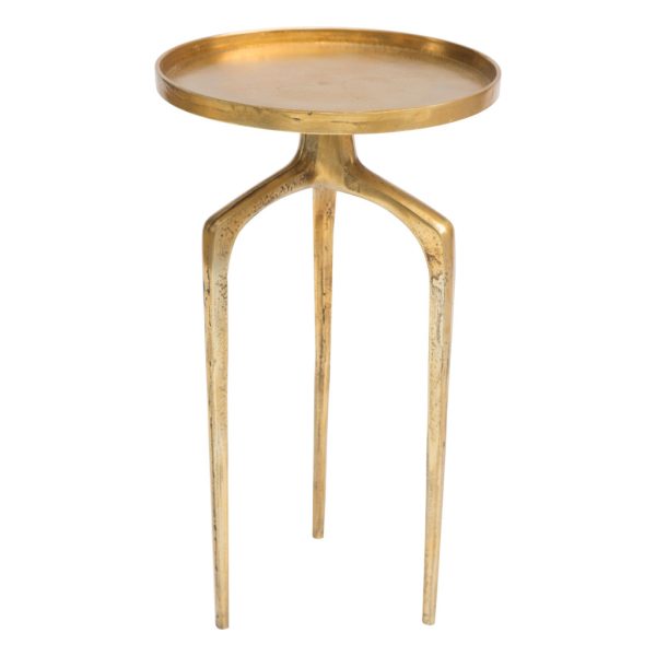 Set Of Two 13" Gold Nested Tables - Image 2