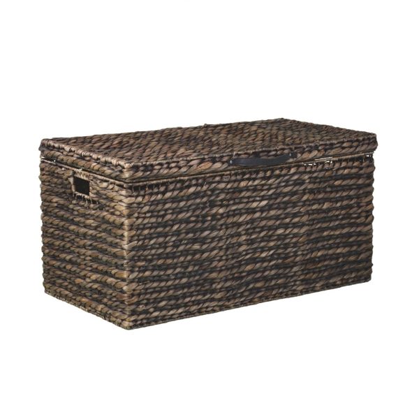 33" Brown RattanWicker And Metal Square Lift Top Coffee Table - Image 2