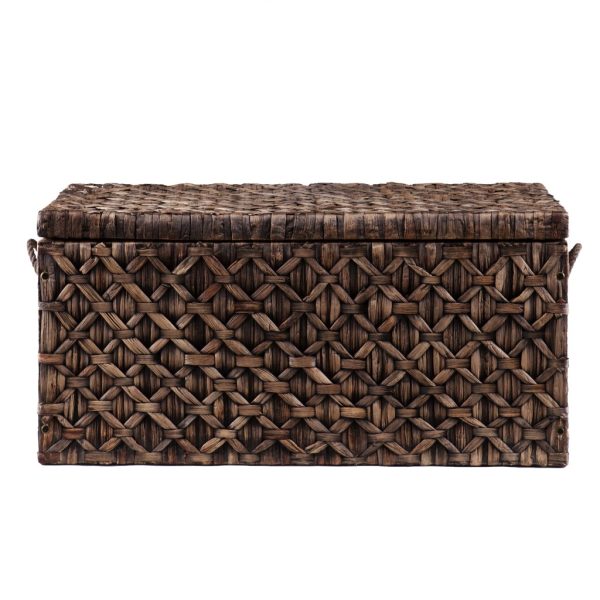 38" Brown Manufactured Wood And Metal Rectangular Coffee Table - Image 3