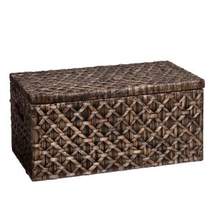 38" Brown Manufactured Wood And Metal Rectangular Coffee Table