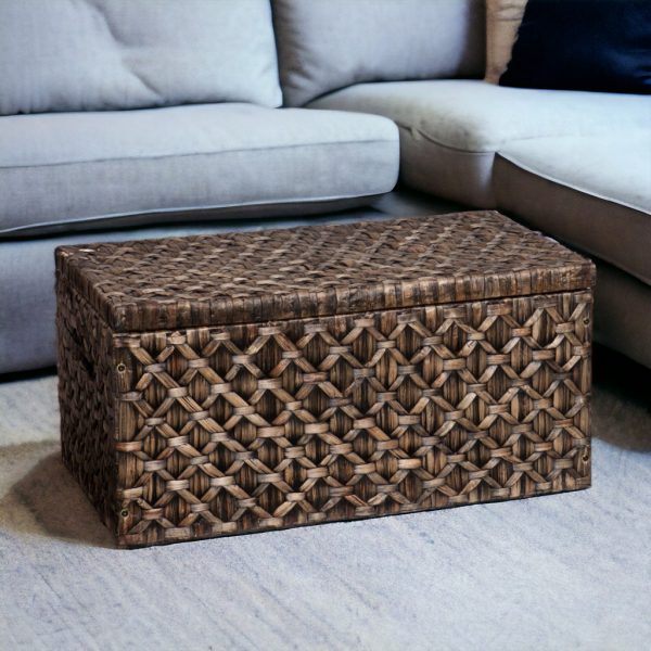 38" Brown Manufactured Wood And Metal Rectangular Coffee Table - Image 2