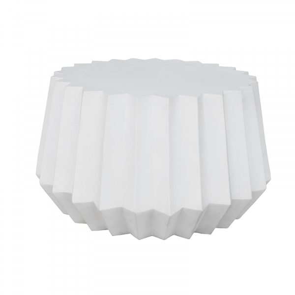 Modern White Concrete Abstract Coffee Table - Image 3