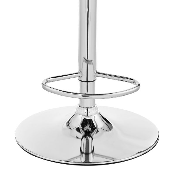 24" White And Black Iron Swivel Low Back Adjustable Height Bar Chair - Image 3