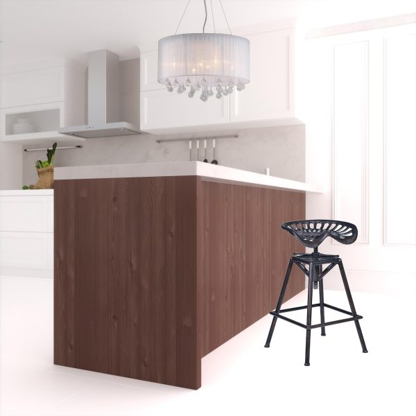 26" Copper Iron Backless Counter Height Bar Chair - Image 2