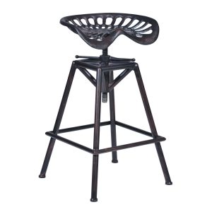 26" Copper Iron Backless Counter Height Bar Chair