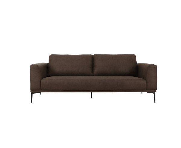 Modern 78" Brown Loveseat With Removable Cushions
