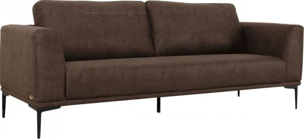 Modern 78" Brown Loveseat With Removable Cushions - Image 3