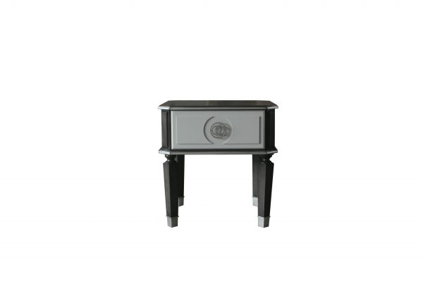 24" Charcoal And Light Gray Manufactured Wood Square End Table - Image 3
