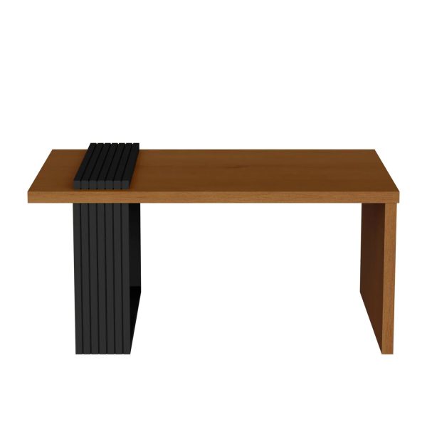 32" Brown and Black Coffee Table - Image 3