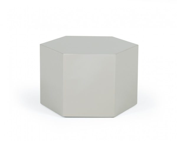 9" Light Gray Wood End Table - Image 3