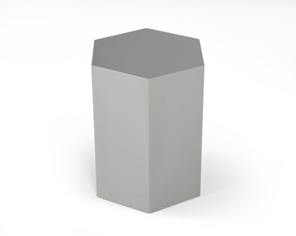 17" Light Grey Manufactured Wood Hexagon End Table - Image 3