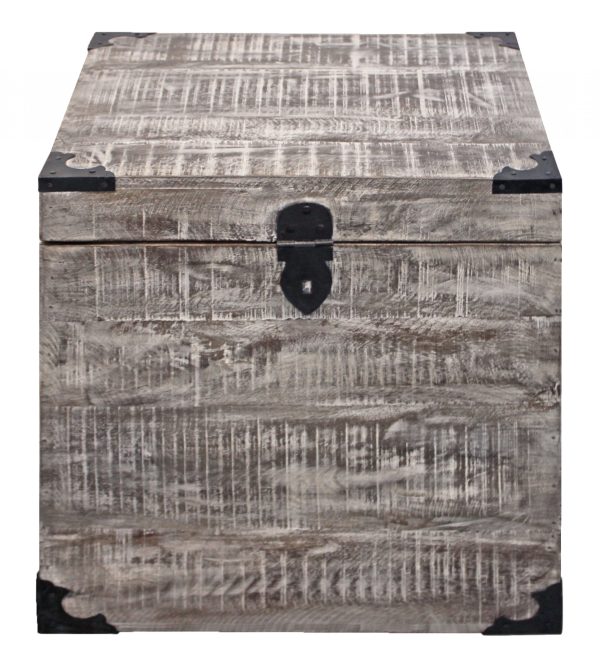 20" Gray Solid Wood Square End Table - Image 3