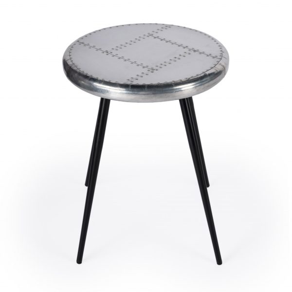 23" Silver Round End Table - Image 2
