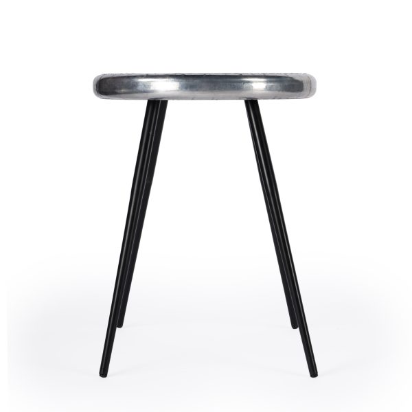 23" Silver Round End Table - Image 3