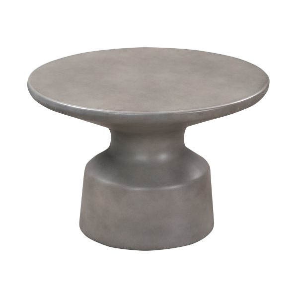 24" Gray Concrete Round Coffee Table - Image 3