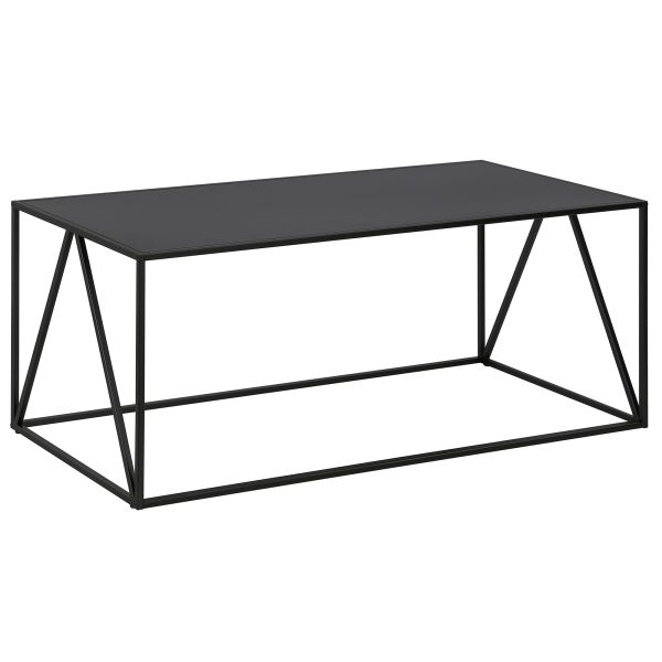 45" Black Steel Coffee Table - Image 3
