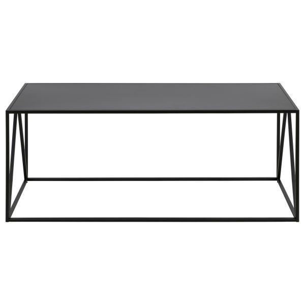 45" Black Steel Coffee Table - Image 2