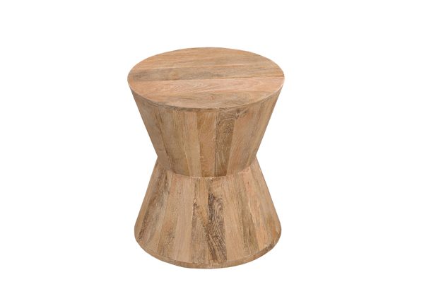 18" Wood Brown And Brown Wood Solid Wood Round End Table - Image 3