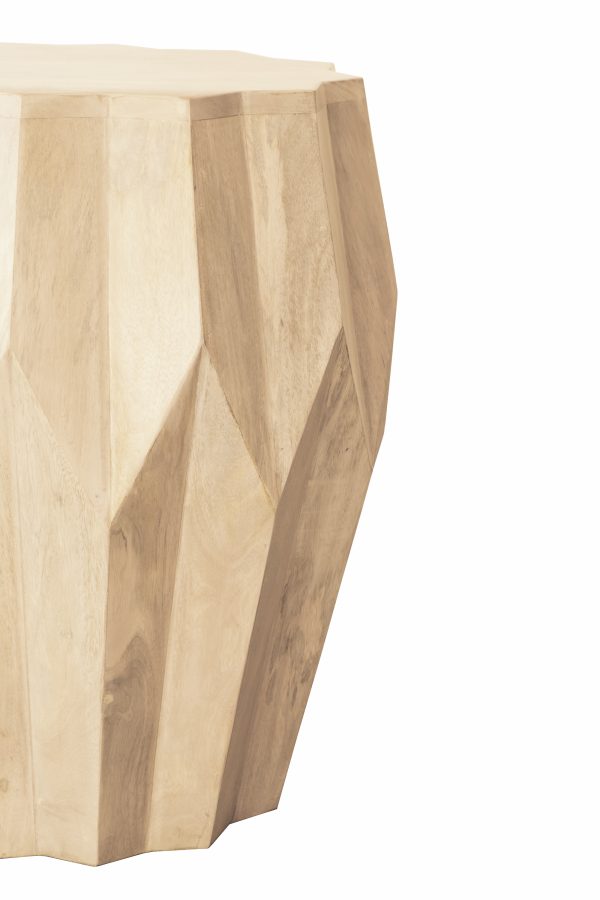 23" White Solid Wood Round End Table - Image 3