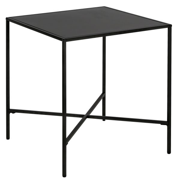 22" Black Steel Square End Table - Image 3