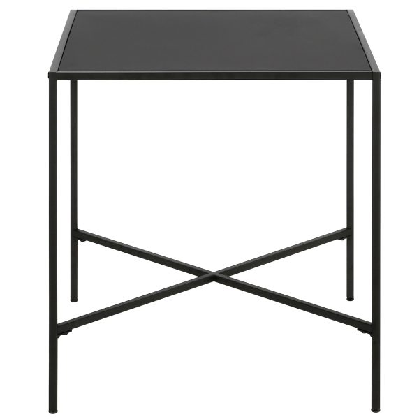 22" Black Steel Square End Table - Image 2