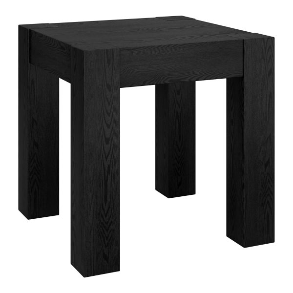 22" Black Wood Square End Table - Image 2