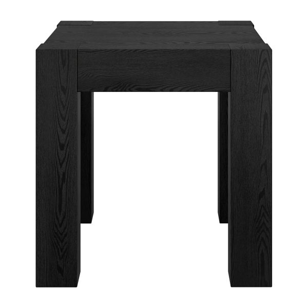 22" Black Wood Square End Table - Image 3