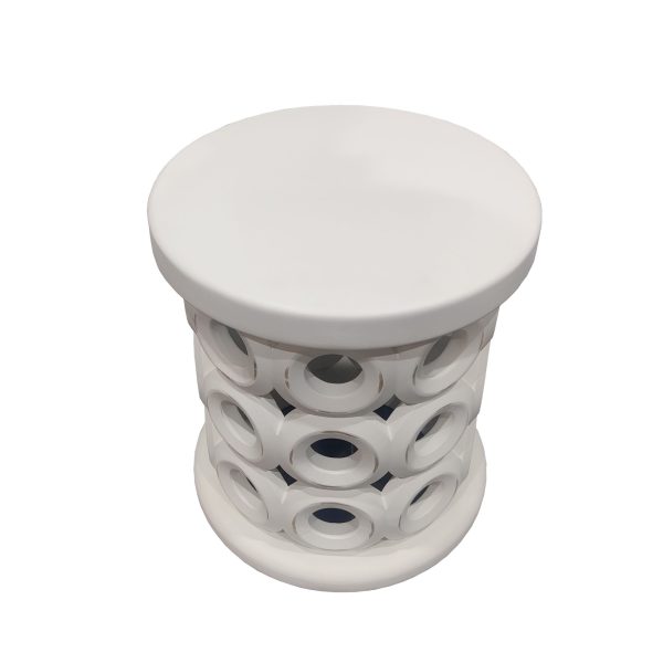 20" White Solid Wood Round End Table - Image 3