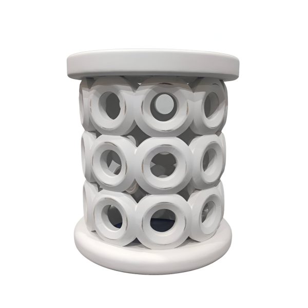 20" White Solid Wood Round End Table - Image 2