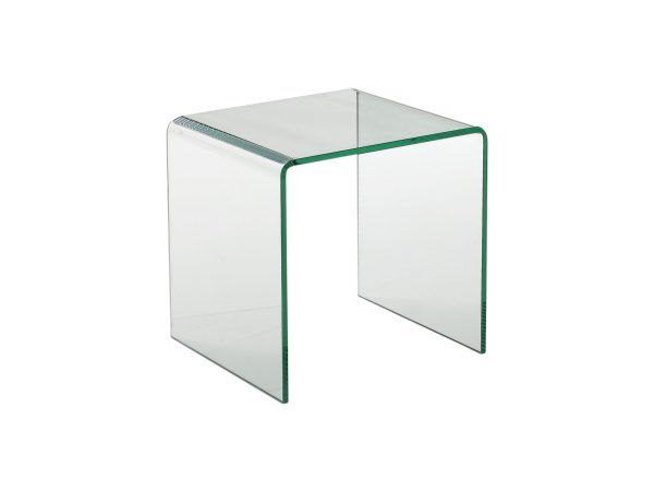 21" Clear Glass Rounded Edge End Table - Image 2