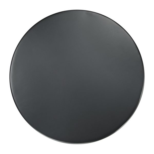 20" Black Iron Round Drum End Table - Image 3
