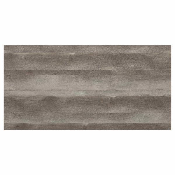 47" Oak and Black Wood And Metal Distressed Frame Coffee Table - Image 3